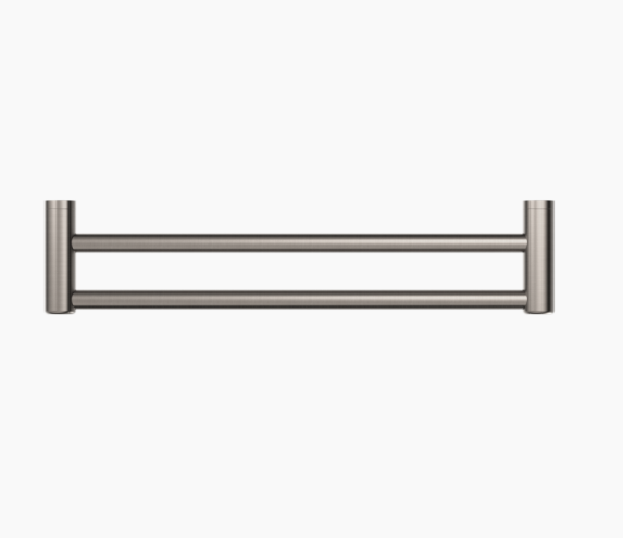 MECCA Care 600/900mm Brushed Nickel Double Grab Towel Rail