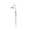 Mica Gooseneck Dual Shower Rail - Brushed Nickel