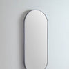 Oval 460 x1210 Matte White Framed Mirror