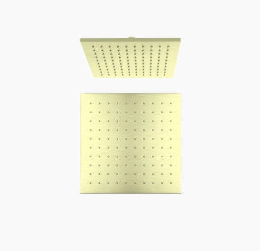 250mm Square Shower Head Brushed Gold