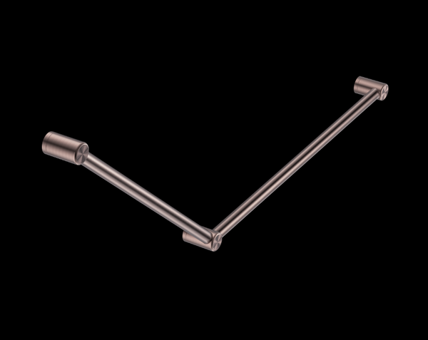 MECCA Care 750x900mm Brushed Bronze DDA Grab Rail 45 Degree 32mm