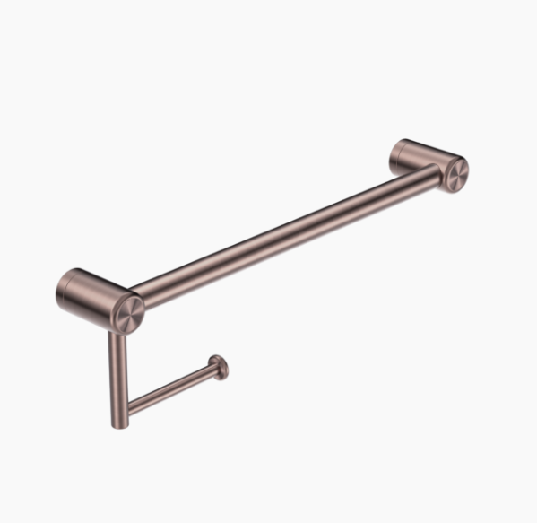MECCA Care Brushed Bronze 25mm Toilet Roll Rail 300/450mm