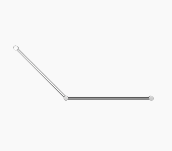 MECCA Care 750x900mm Chrome DDA Grab Rail 45 Degree 32mm