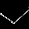 MECCA Care 750x900mm Chrome DDA Grab Rail 45 Degree 32mm