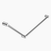 MECCA Care 750x900mm Chrome DDA Grab Rail 45 Degree 32mm