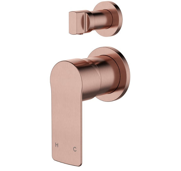 Nova II Shower Mixer With Diverter Champagne
