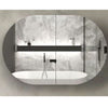 Chloe Curved Matte Black Mirror Cabinet 900-1500mm