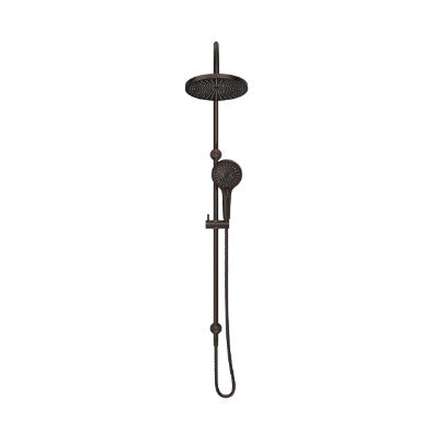 Mica Gooseneck Dual Shower Rail - Dusk Bronze