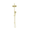 Mica Gooseneck Dual Shower Rail - French Gold