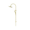 Mica Gooseneck Dual Shower Rail - French Gold