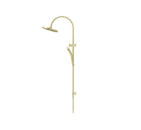 Mica Gooseneck Dual Shower Rail - French Gold