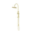 Mica Gooseneck Dual Shower Rail - French Gold