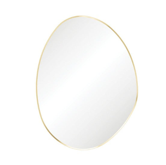 Pebble Urban Brass Asymmetrical Framed Mirror, 900 x 1200mm