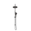 Mica Gooseneck Dual Shower Rail - Gunmetal