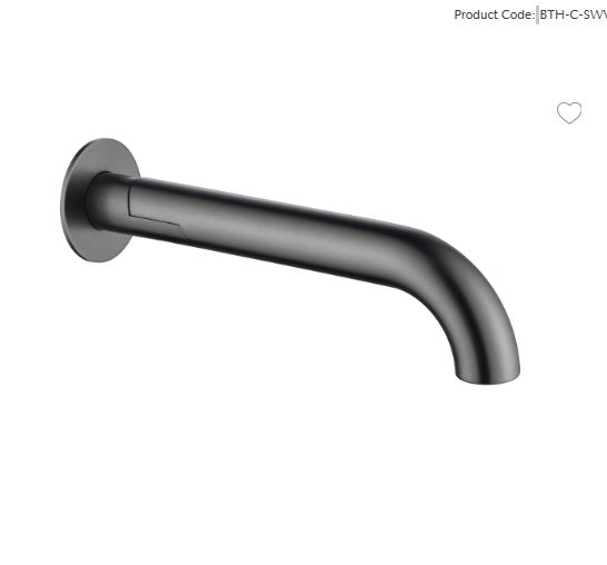 Mica Swivel Bath Spout - Gunmetal