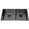 Gunmetal Black 760 Handmade Double Bowl Kitchen Sink