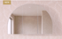 NEW - HALF MOON SHAVING CABINET 1200X800 or 800X900