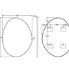Pebble Matte White Asymmetrical Framed Mirror, 700 x 920mm
