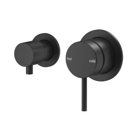 Mica Shower Mixer Diverter – Sideways - Matte Black