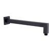 Square Shower Arm Matte Black