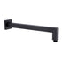 Square Shower Arm Matte Black