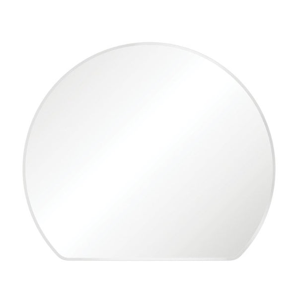Sunrise Matte White Round Framed Mirror