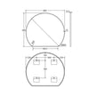 Sunrise Matte Black Round Framed Mirror