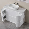 Mabel 900mm-1500mm Curved White Floorstanding Vanity