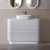 Mabel 900mm-1500mm Curved White Floorstanding Vanity