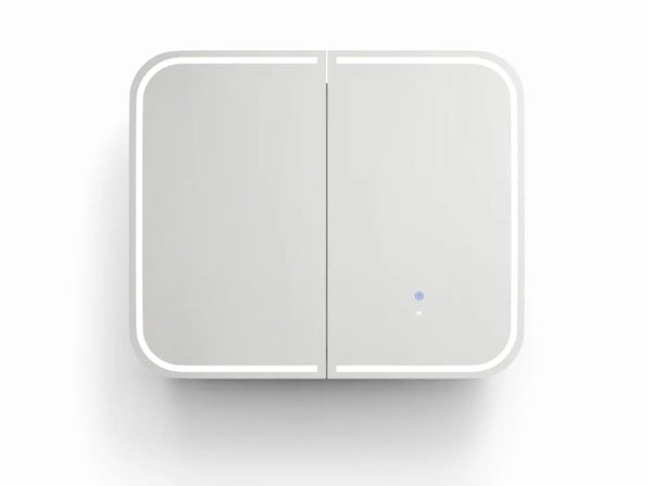 LED Maci 900(W)x750(H) Black Shaving Cabinet - Premium Edition
