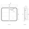 LED Maci 900(W)x750(H) Black Shaving Cabinet - Premium Edition