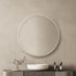 Round 800mm  Matte White Metal Framed Mirror