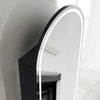 Oval Black Oak 450 LED Mirror Cabinet