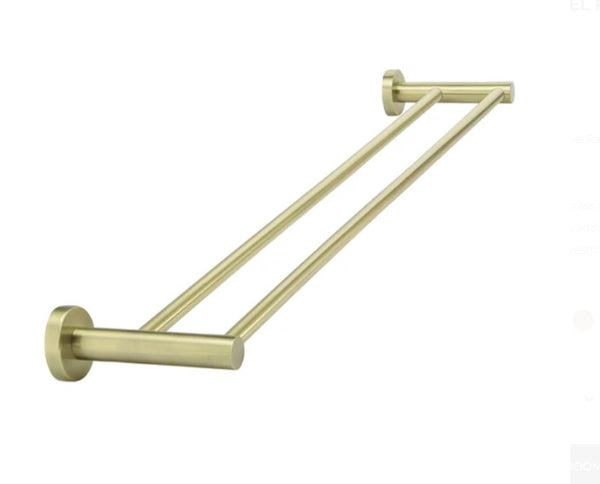 Meir Round Double Towel Rail 600mm and 900mm