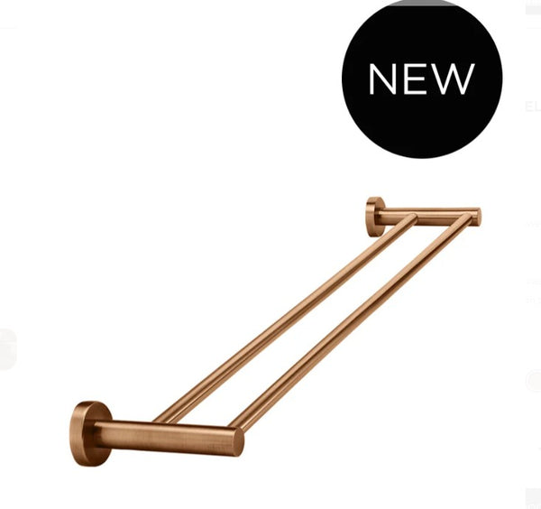 Meir Round Double Towel Rail 600mm and 900mm