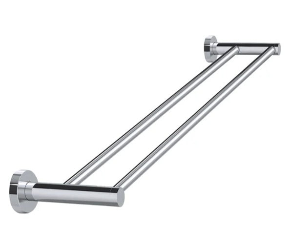 Meir Round Double Towel Rail 600mm and 900mm