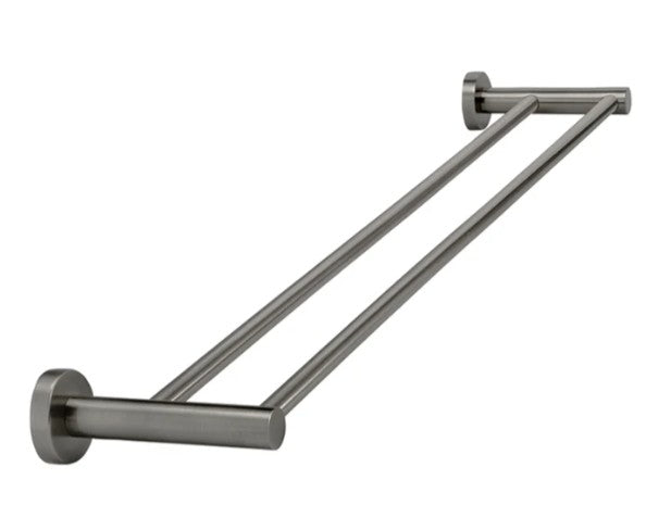 Meir Round Double Towel Rail 600mm and 900mm