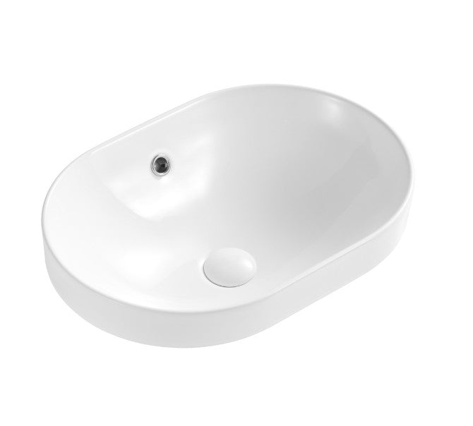 Milan 500 Gloss White Semi Inset Basin
