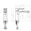 Nova Short Basin Mixer - Champagne