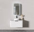 Olivia White 900-1500mm curved Wall Hung Vanity