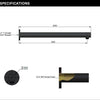 Meir - Round Wall Shower Arm 400mm