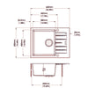 White 650 Single Bowl Granite Sink
