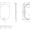 Oval 1200x750mm LED Mirror
