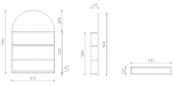 Arch 610 Mirror Cabinet