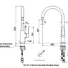 Astro II Gooseneck Sink Mixer - Brushed Brass