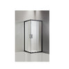 Athena Black Corner Entry Sliding Chrome Semi Frameless Showerscreen