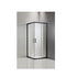 Athena Black Corner Entry Sliding Chrome Semi Frameless Showerscreen