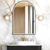 Arch 1200(H)x800(W) Black Metal Frame LED Mirror