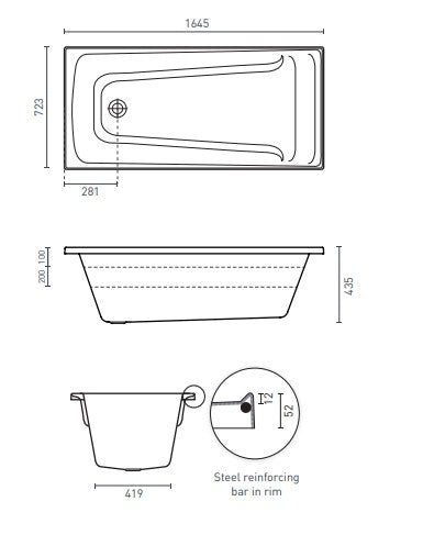 Novara Inset Bath