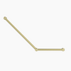 MECCA Care 750x450mm Brushed Brass Ambulant Toilet Grab Rail 45 Degree 32mm